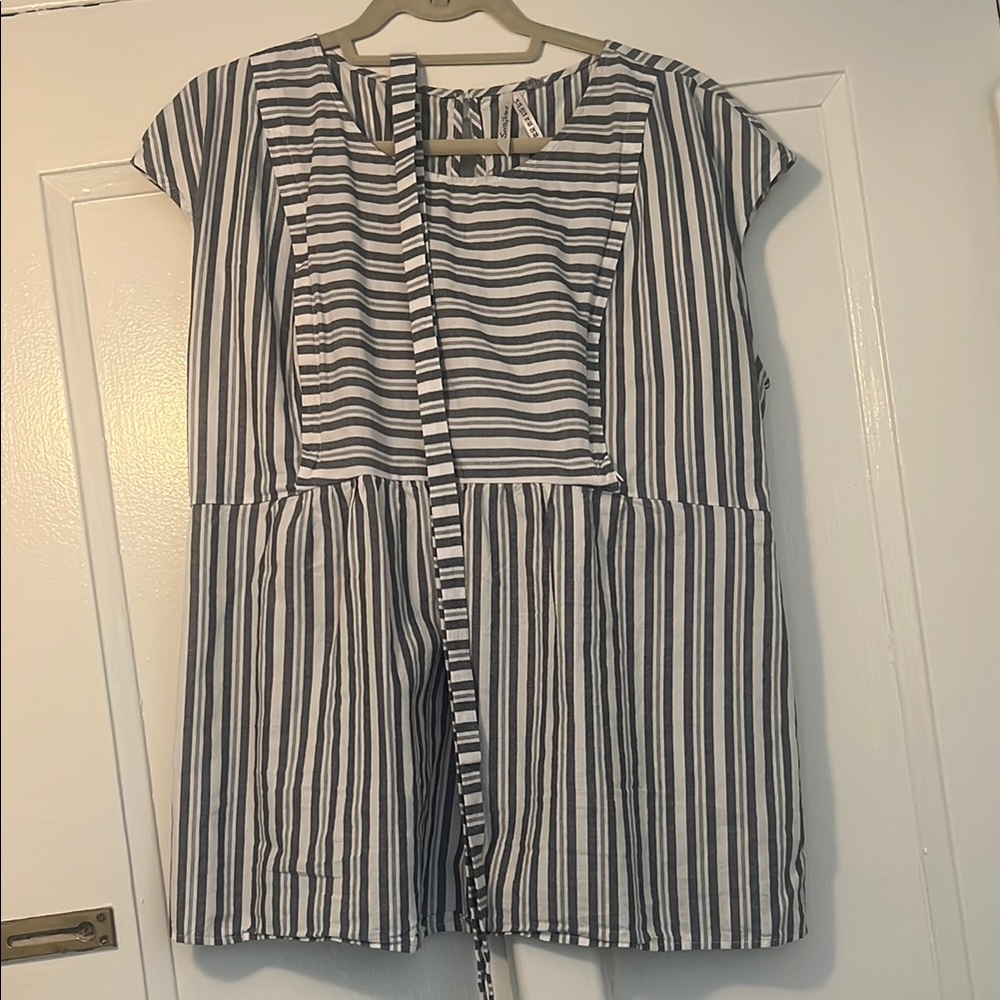 Seraphine Monochrome Striped Blouse